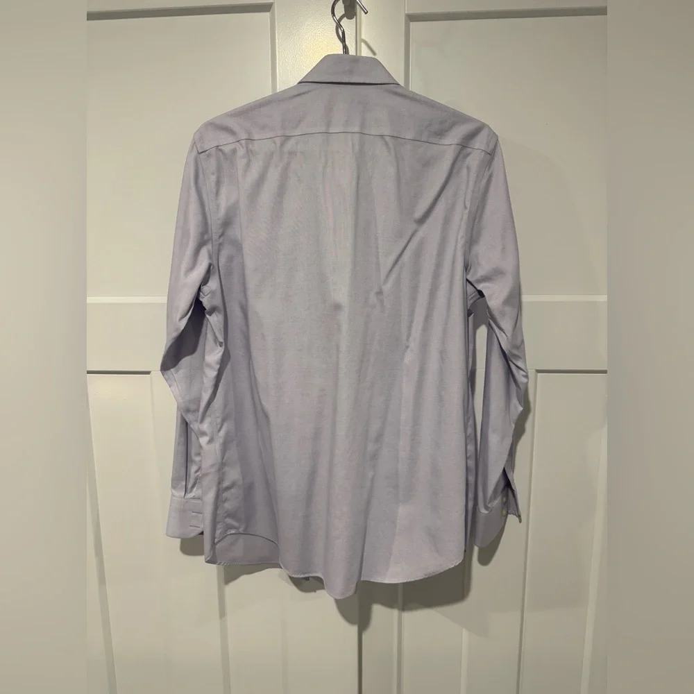 Banana Republic Men's Lavender Non-Iron Slim Fit Dress Shirt